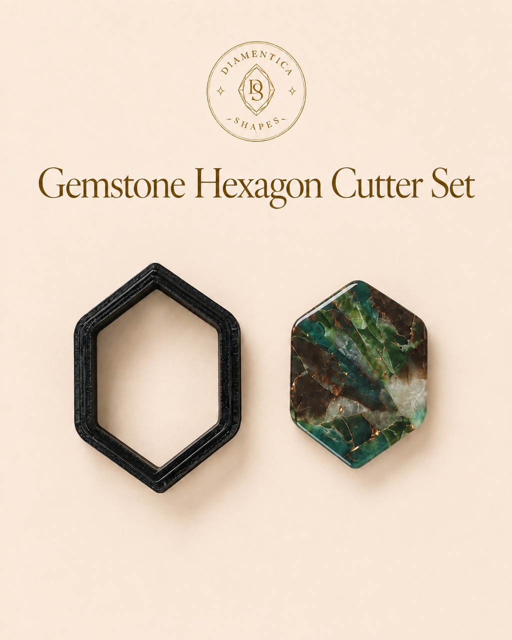 Gemstone Hexagon Polymer Clay Cutter Set