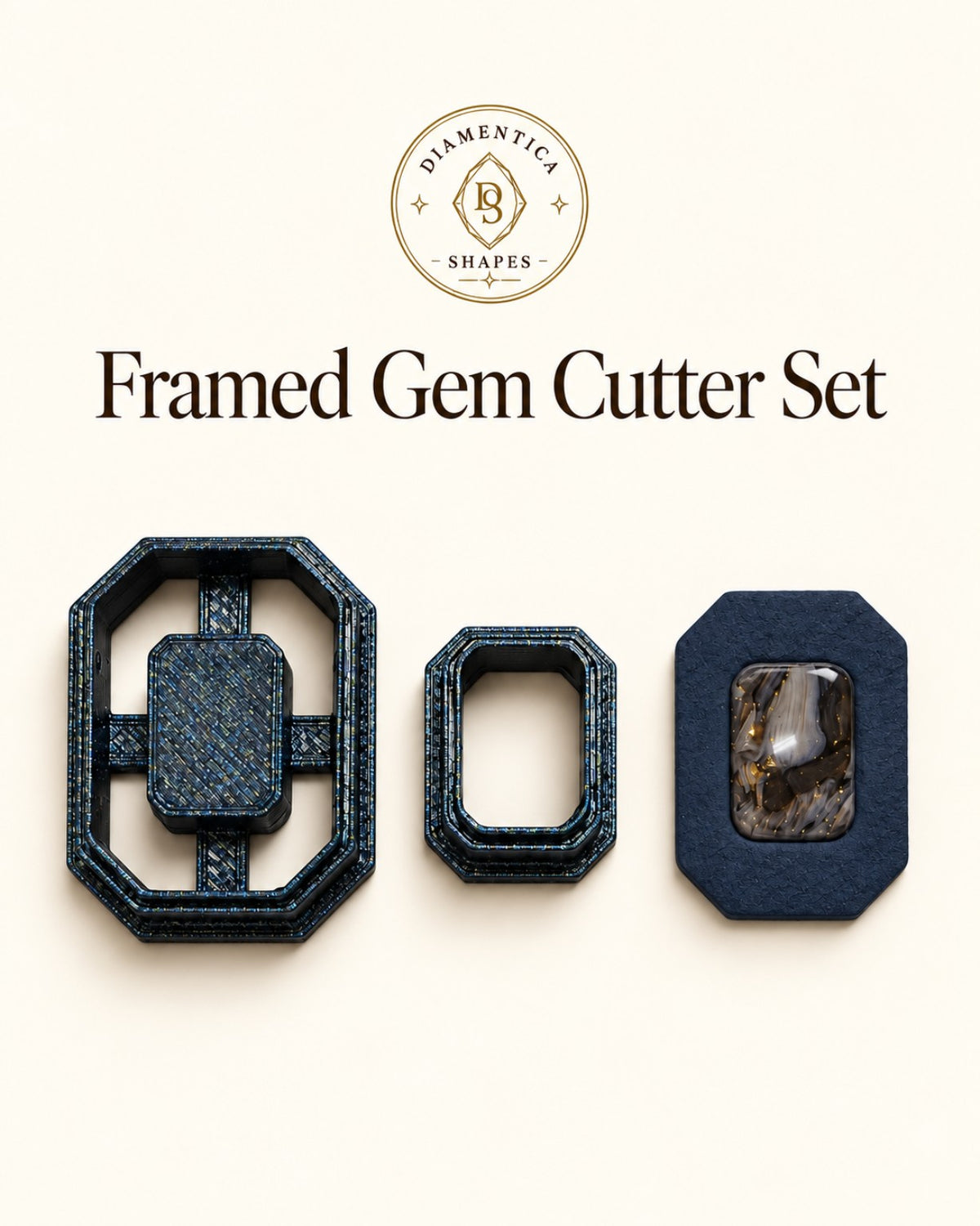 Framed Gem Polymer Clay Cutter Set