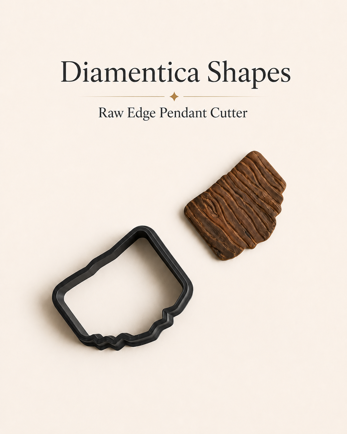 Raw Edge Pendant Polymer Clay Cutter