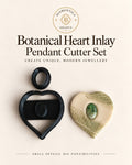 Botanical Heart Inlay Pendant Polymer Clay Cutter Set