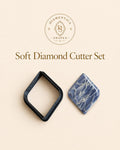 Soft Diamond Cutter Set – 4 Polymer Clay Cutters Set