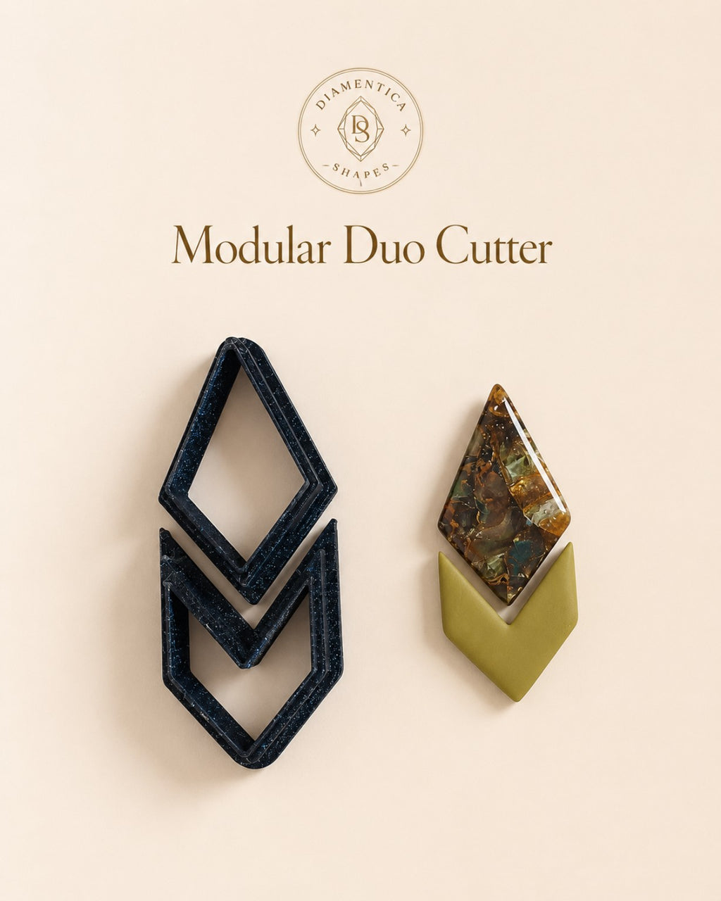 Modular Duo Cutter – Two-Part Polymer Clay Cutter Set