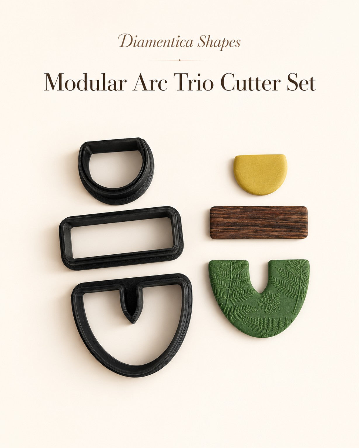 Modular Arc Trio Polymer Clay Cutter Set
