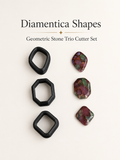 Geometric Stone Trio Polymer Clay Cutter Set