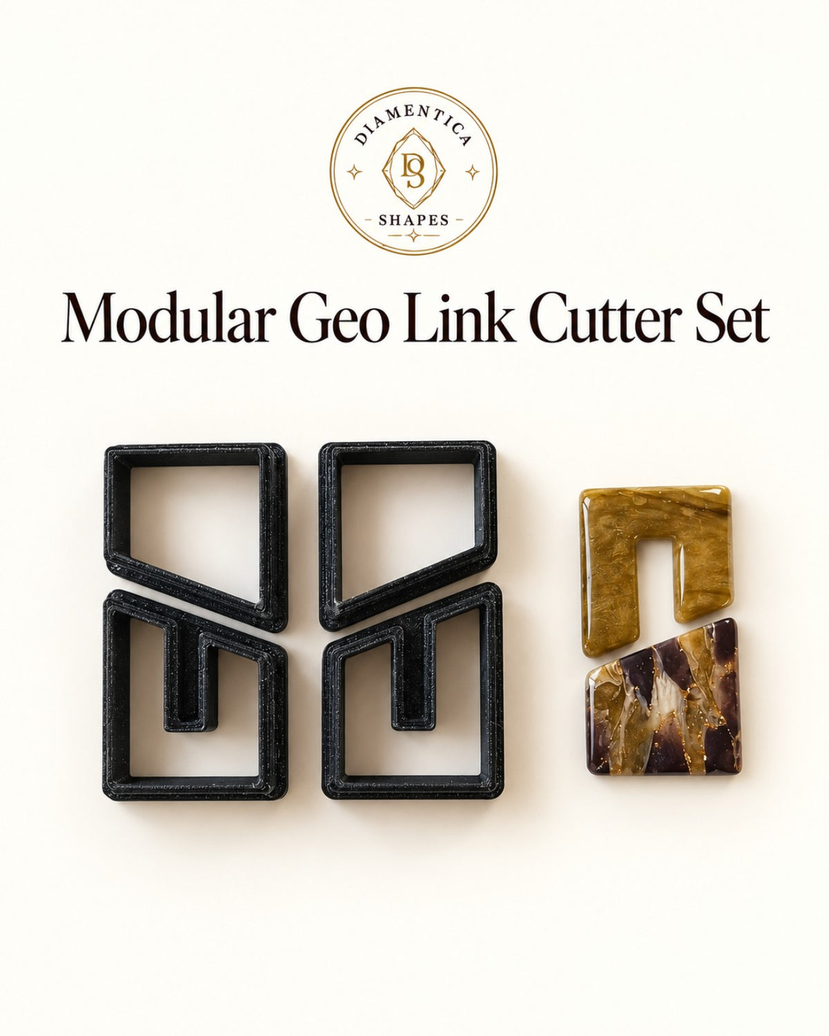 Modular Geo Link Polymer Clay Cutter Set