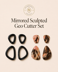 Mirrored Sculpted Geo Polymer Clay Cutter Set