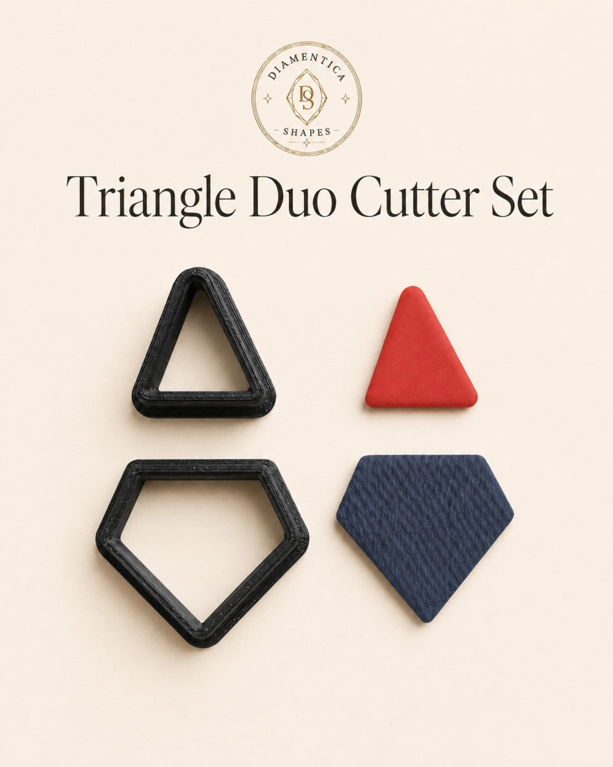 Triangle Duo Polymer Clay Cutter Set