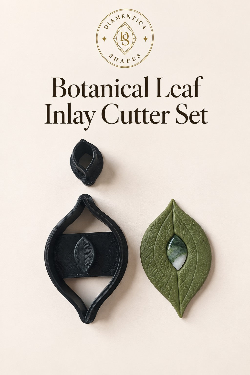 Botanical Leaf Inlay Polymer Clay Cutter Set