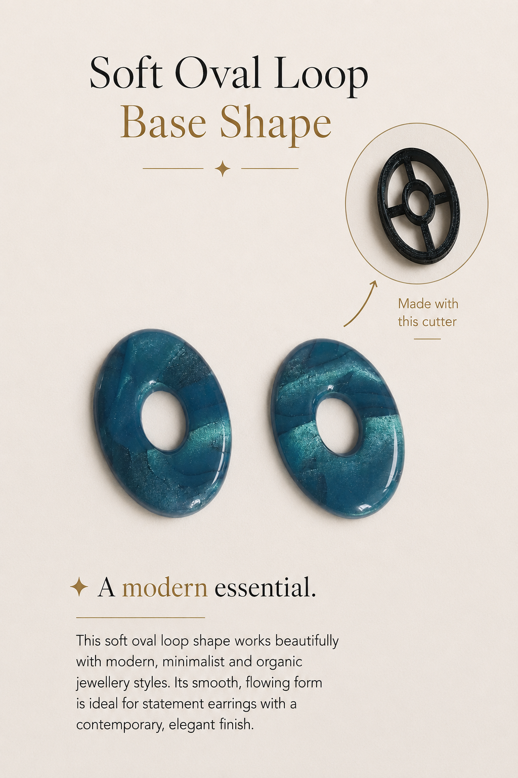 Soft Oval Loop Polymer Clay Cutter