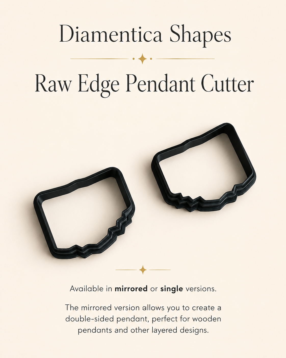 Raw Edge Pendant Polymer Clay Cutter