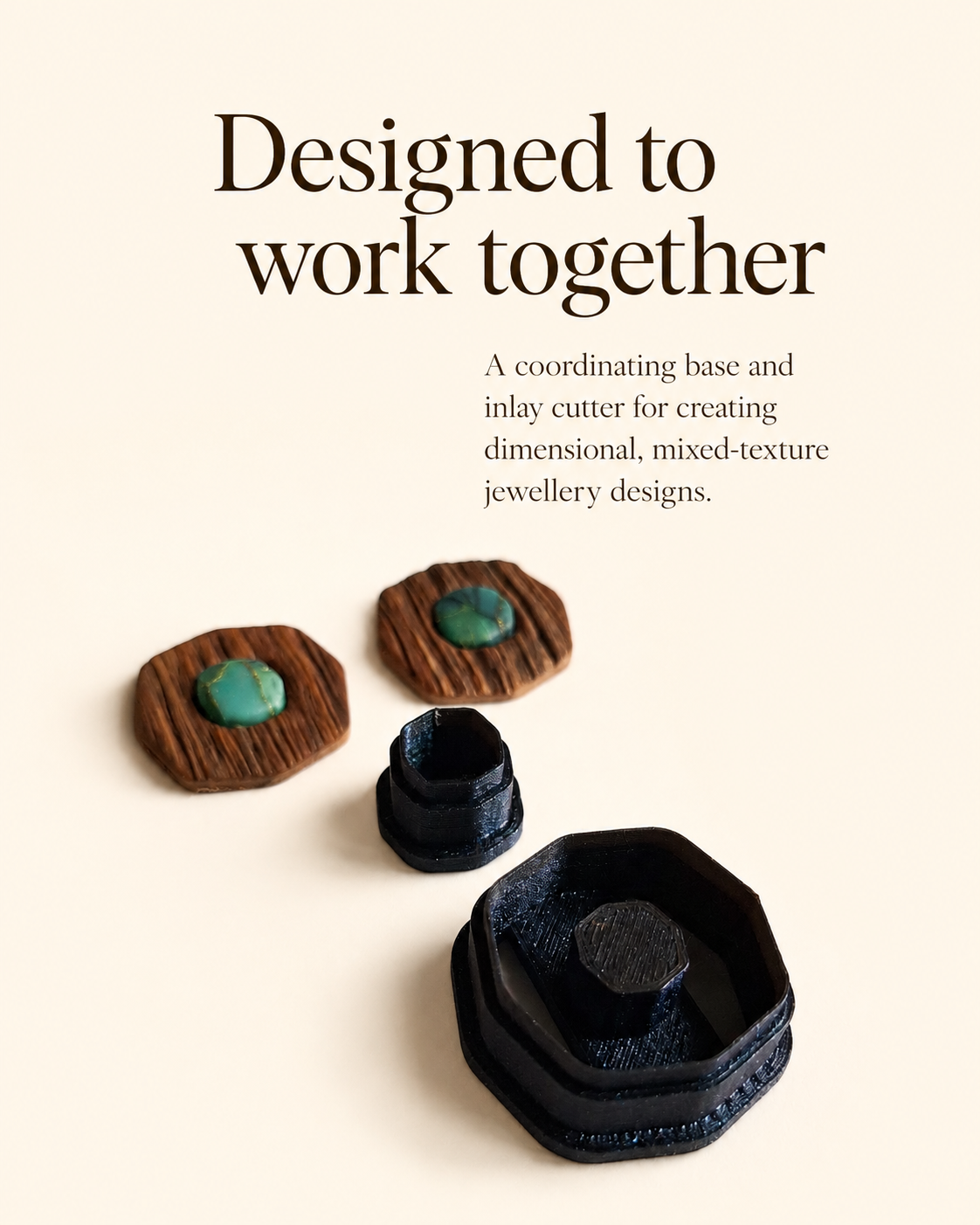 Organic Facet Inlay Polymer Clay Cutter