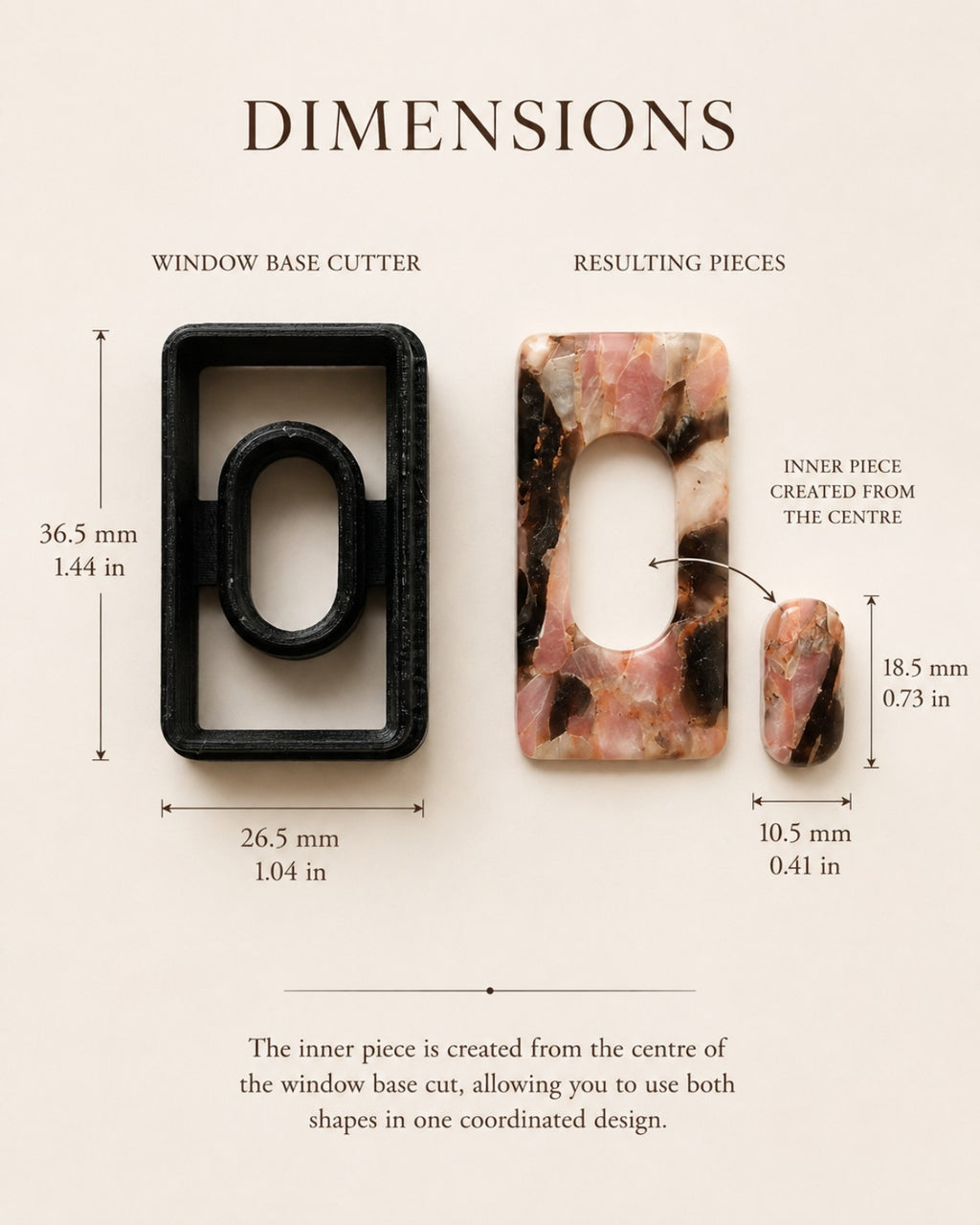 Modern Window Duo Polymer Clay Cutter Set