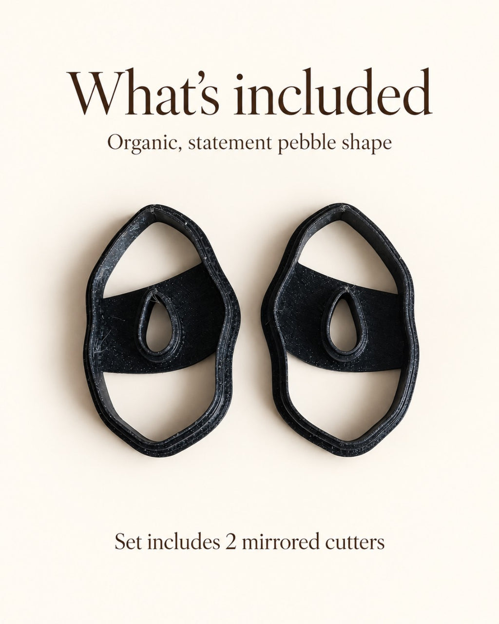 Mirrored Statement Pebble Polymer Clay Cutter Set