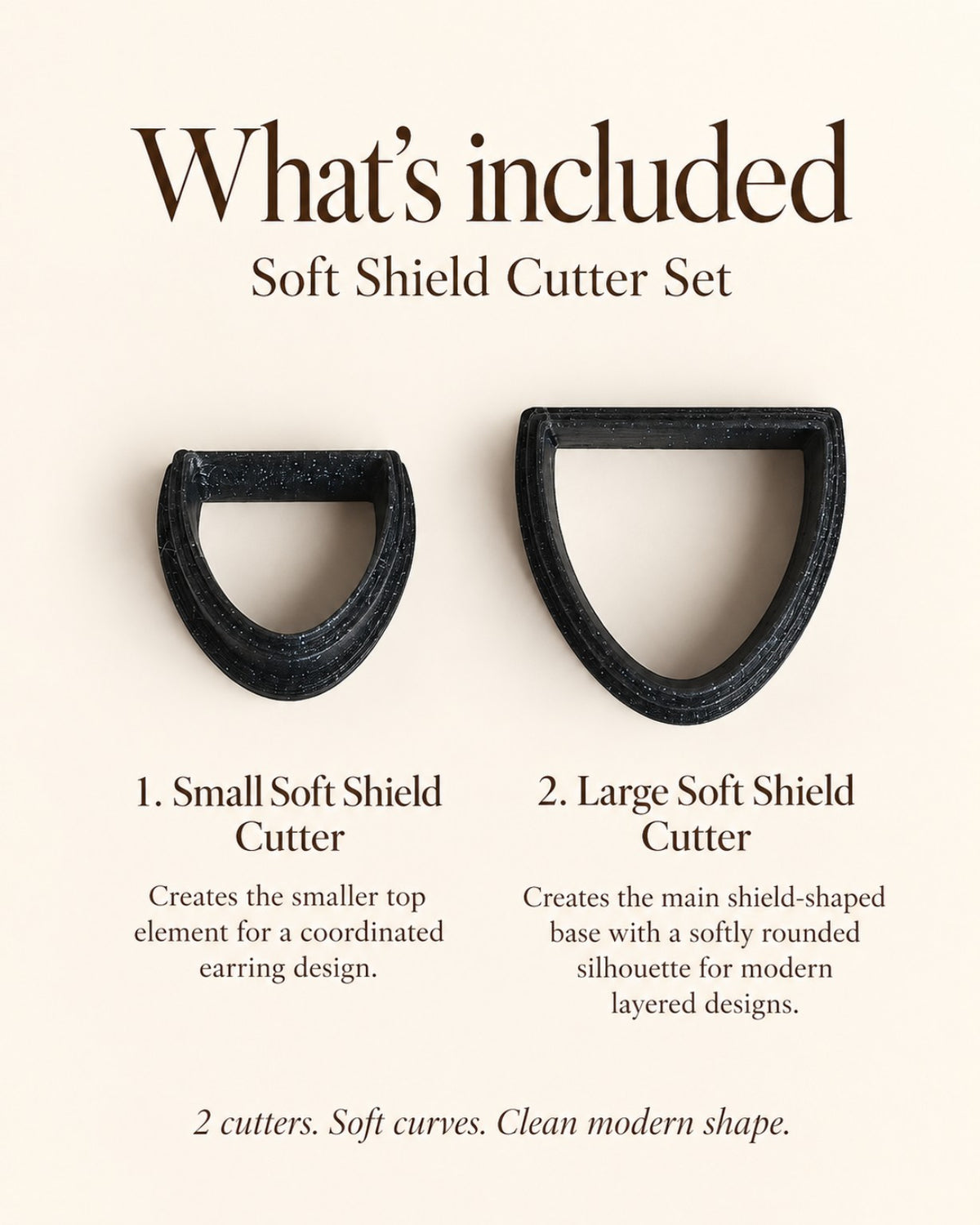 Soft Shield Polymer Clay Cutter Set