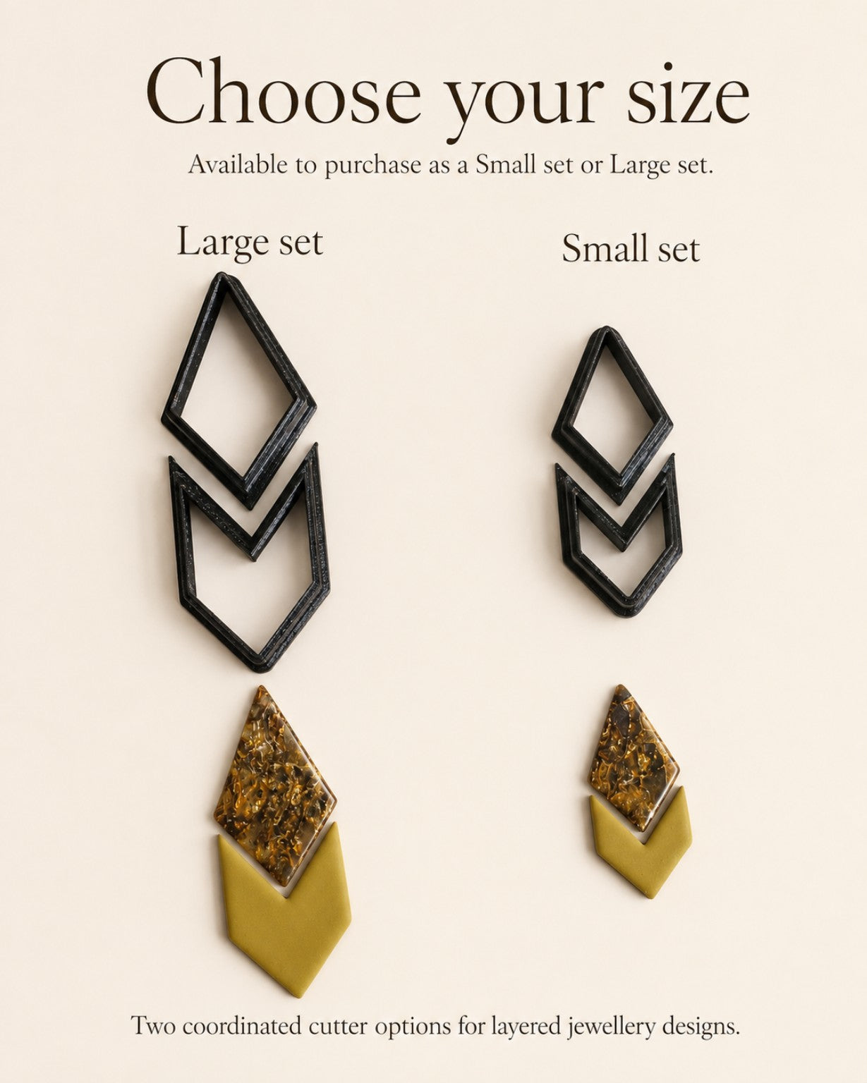 Modular Duo Cutter – Two-Part Polymer Clay Cutter Set