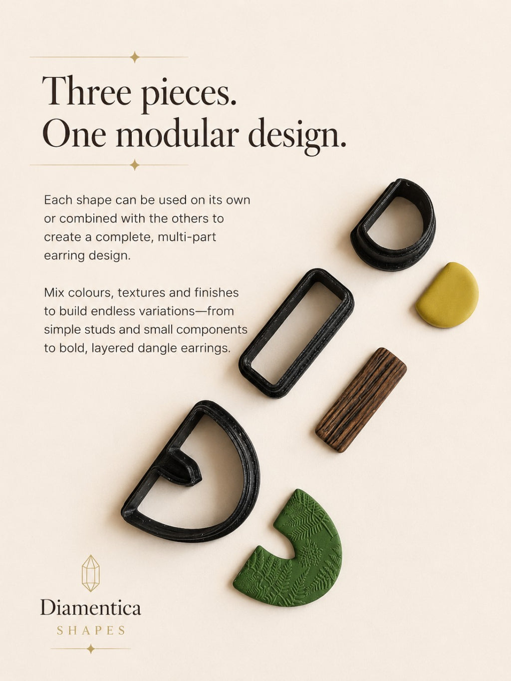 Modular Arc Trio Polymer Clay Cutter Set