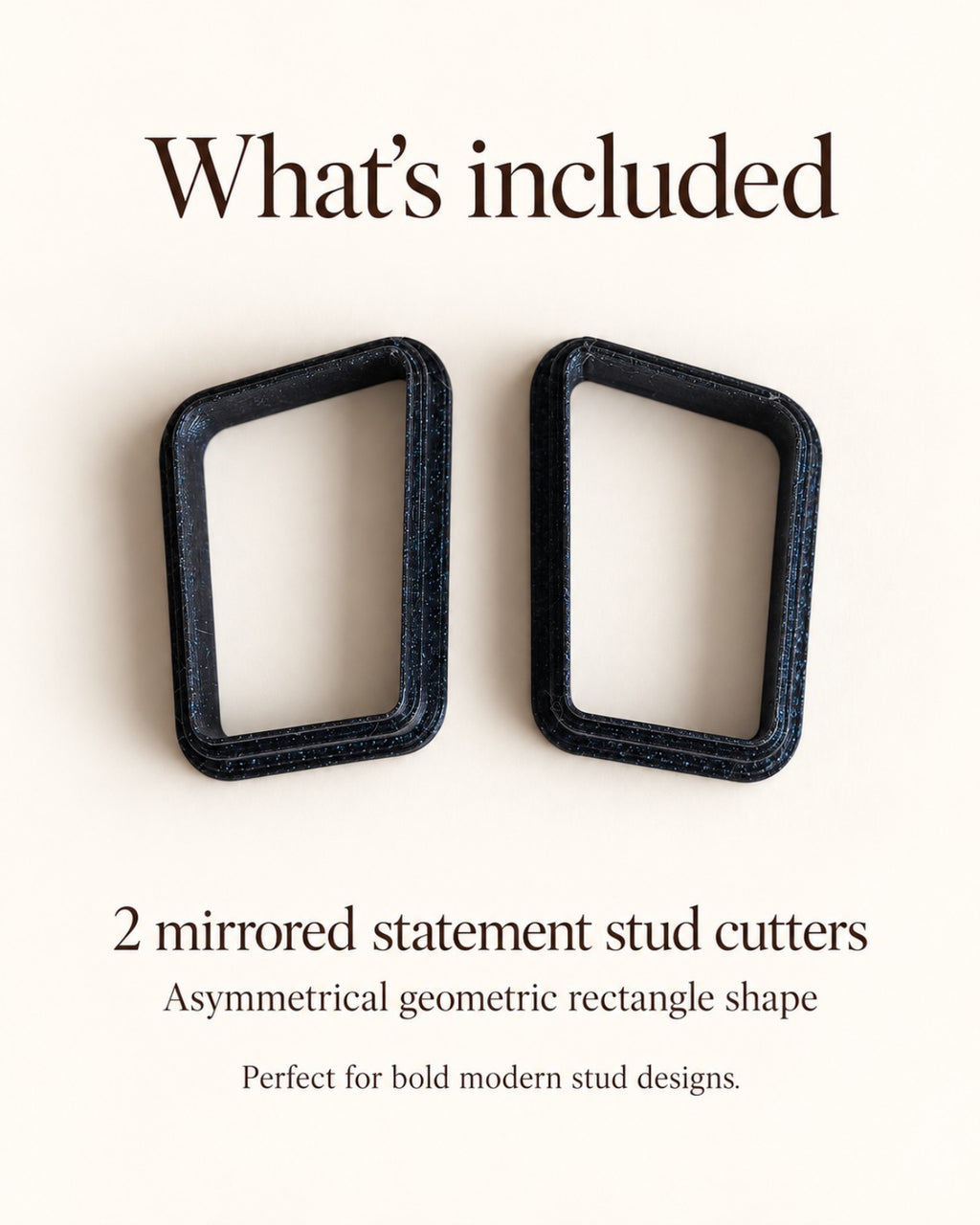 Mirrored Statement Stud Polymer Clay Cutter Set
