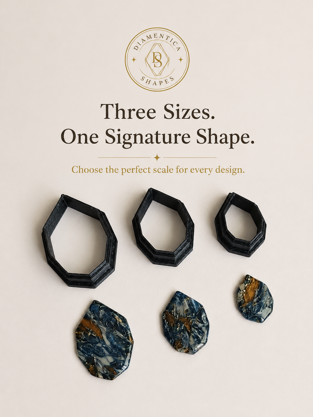 Gem Facet Polymer Clay Cutter Set