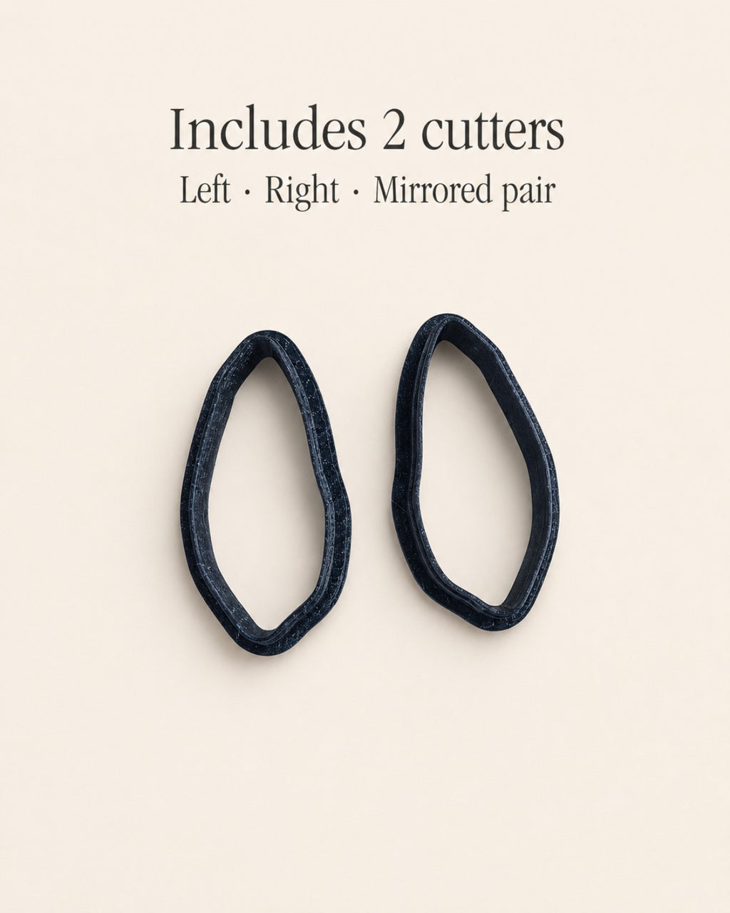 Mirrored Stone Dangle Polymer Clay Cutter Set