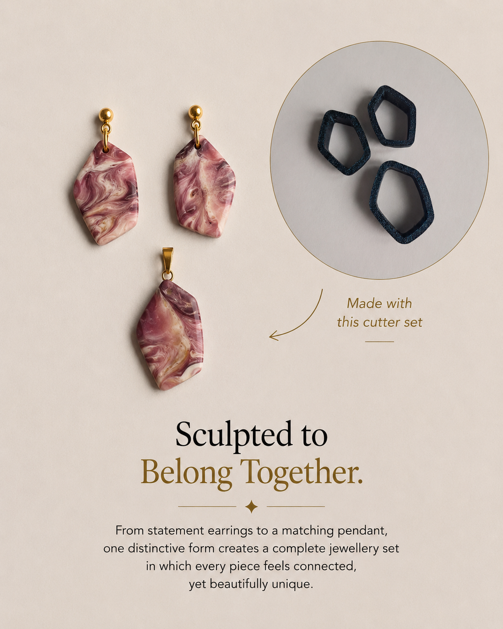 Sculpted Gem Polymer Clay Cutter Set
