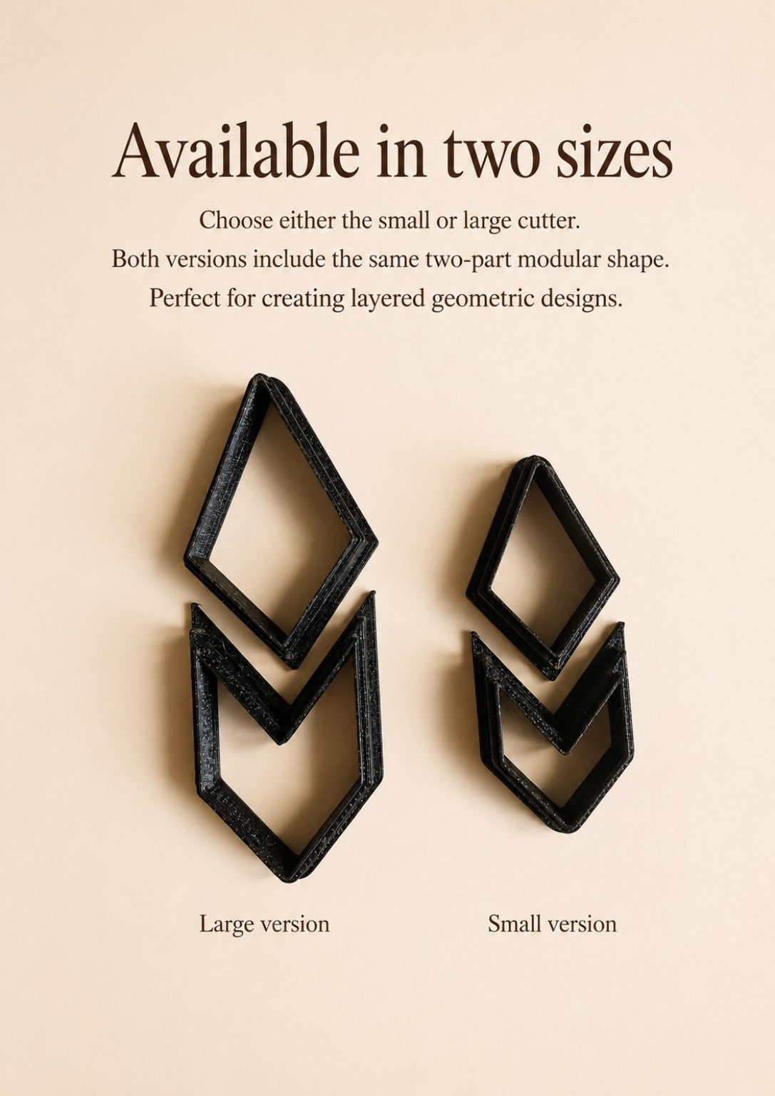 Modular Duo Cutter – Two-Part Polymer Clay Cutter Set