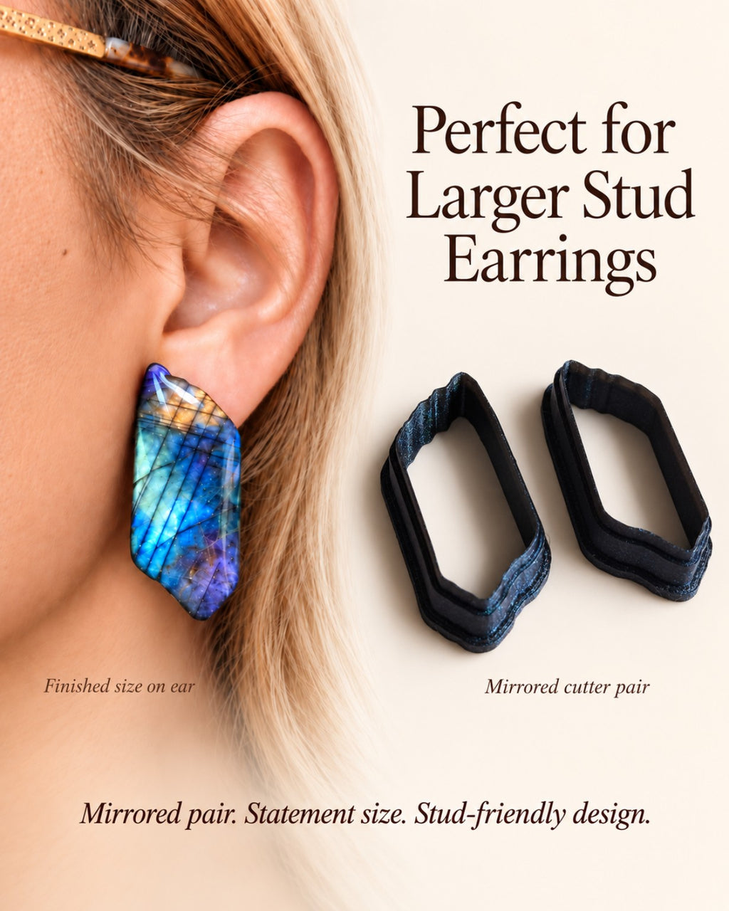 Mirrored Crystal Shard Polymer Clay Cutter Set