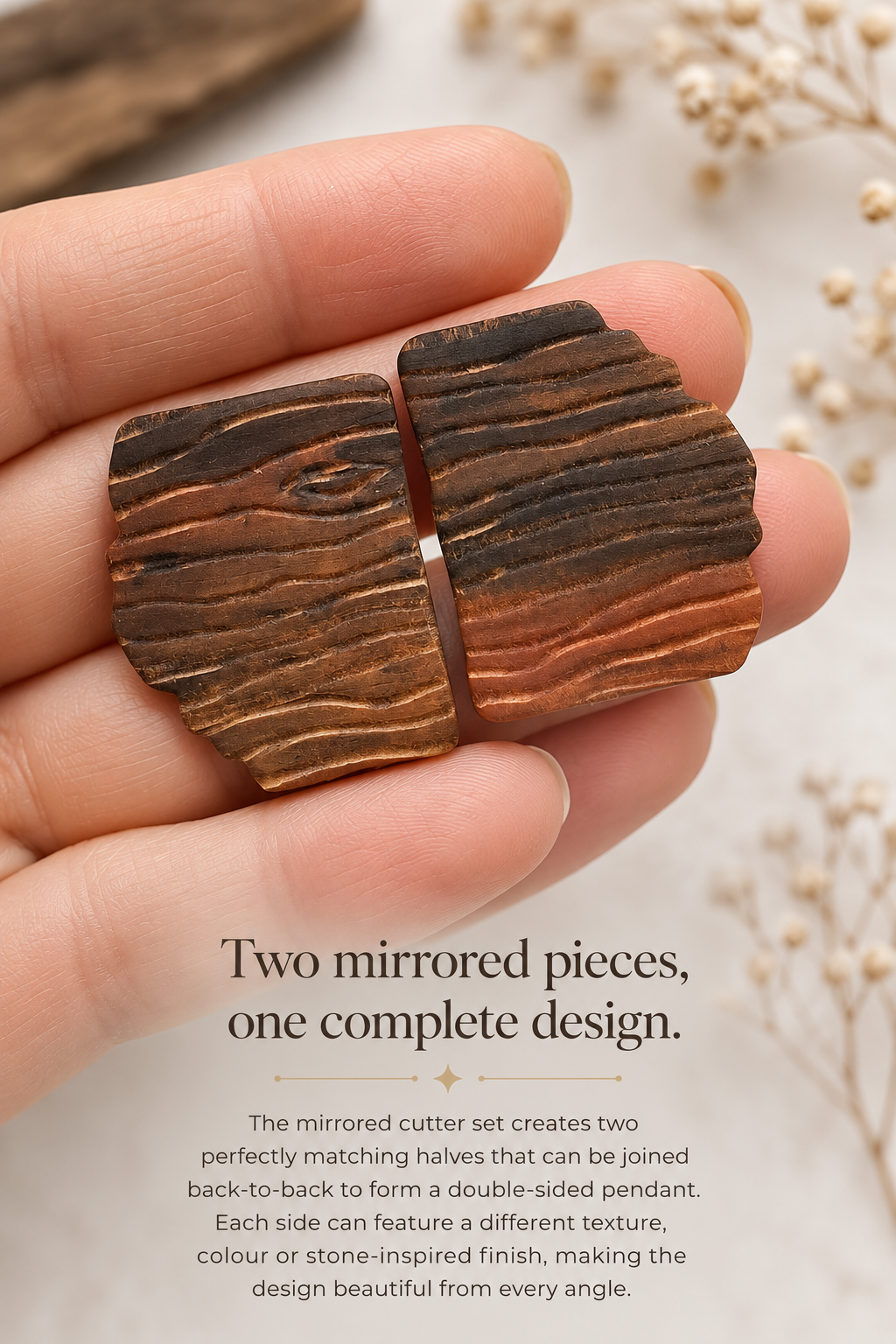 Raw Edge Pendant Polymer Clay Cutter