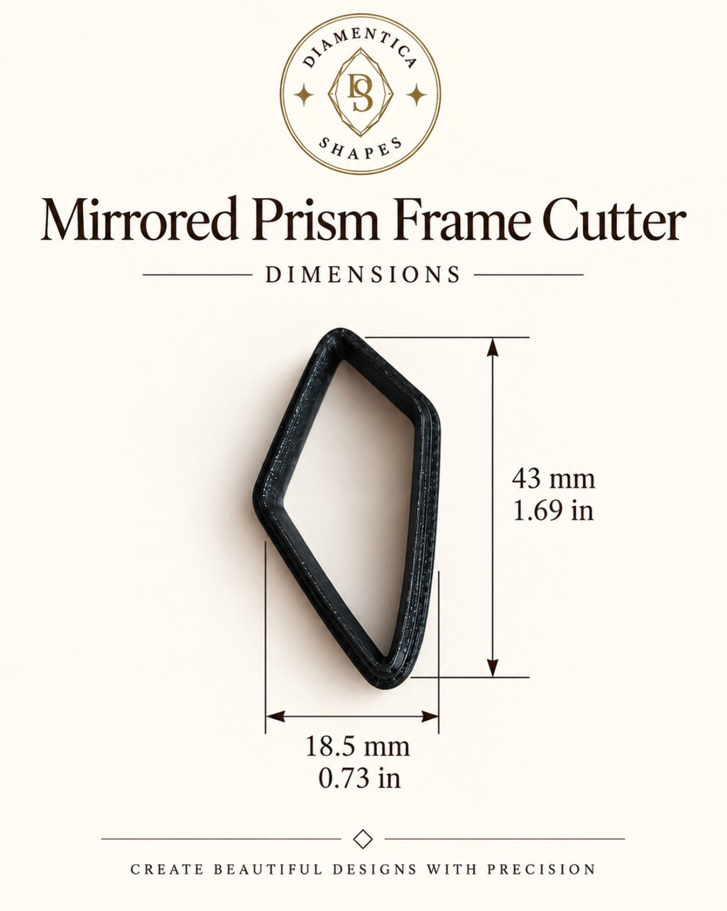 Mirrored Prism Frame Polymer Clay Cutter Set