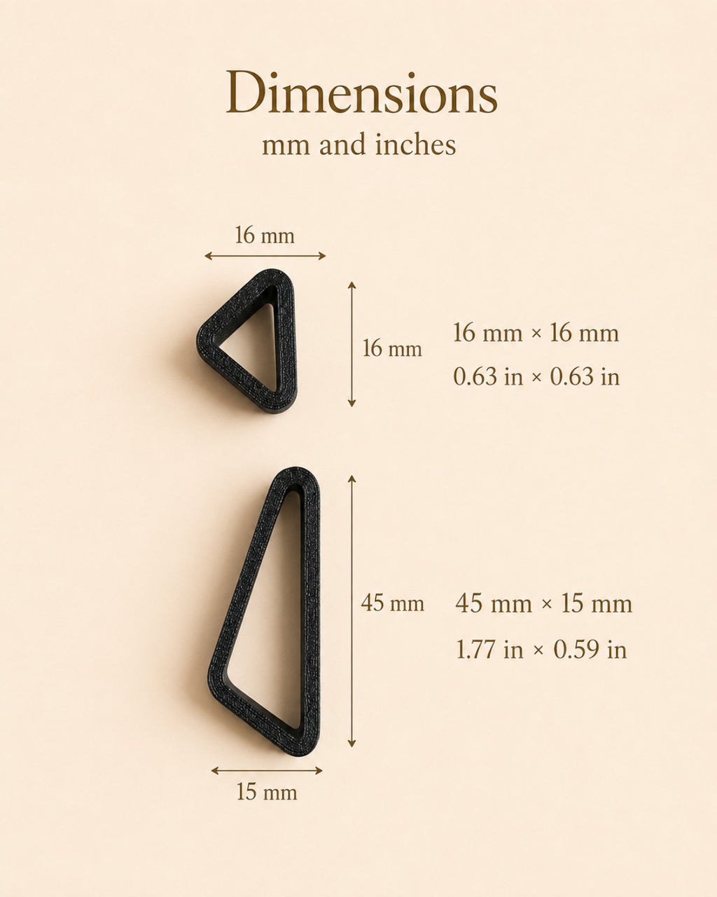 Mirrored Slim Dangle Cutter Set – 4 Polymer Clay Cutters