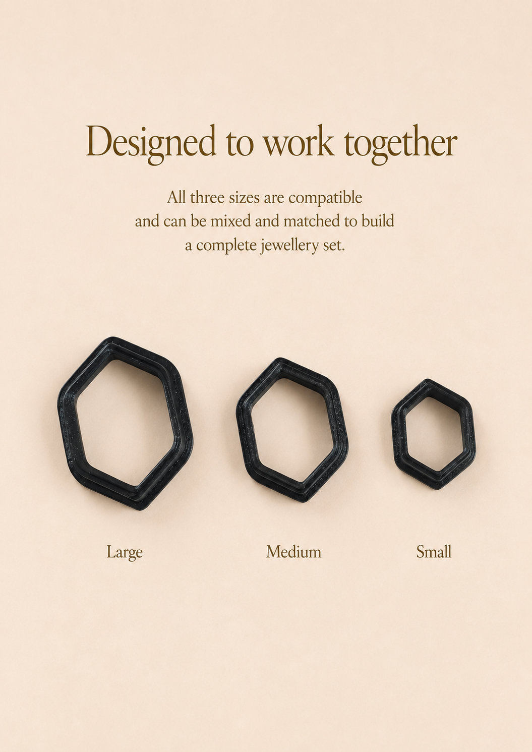 Gemstone Hexagon Polymer Clay Cutter Set