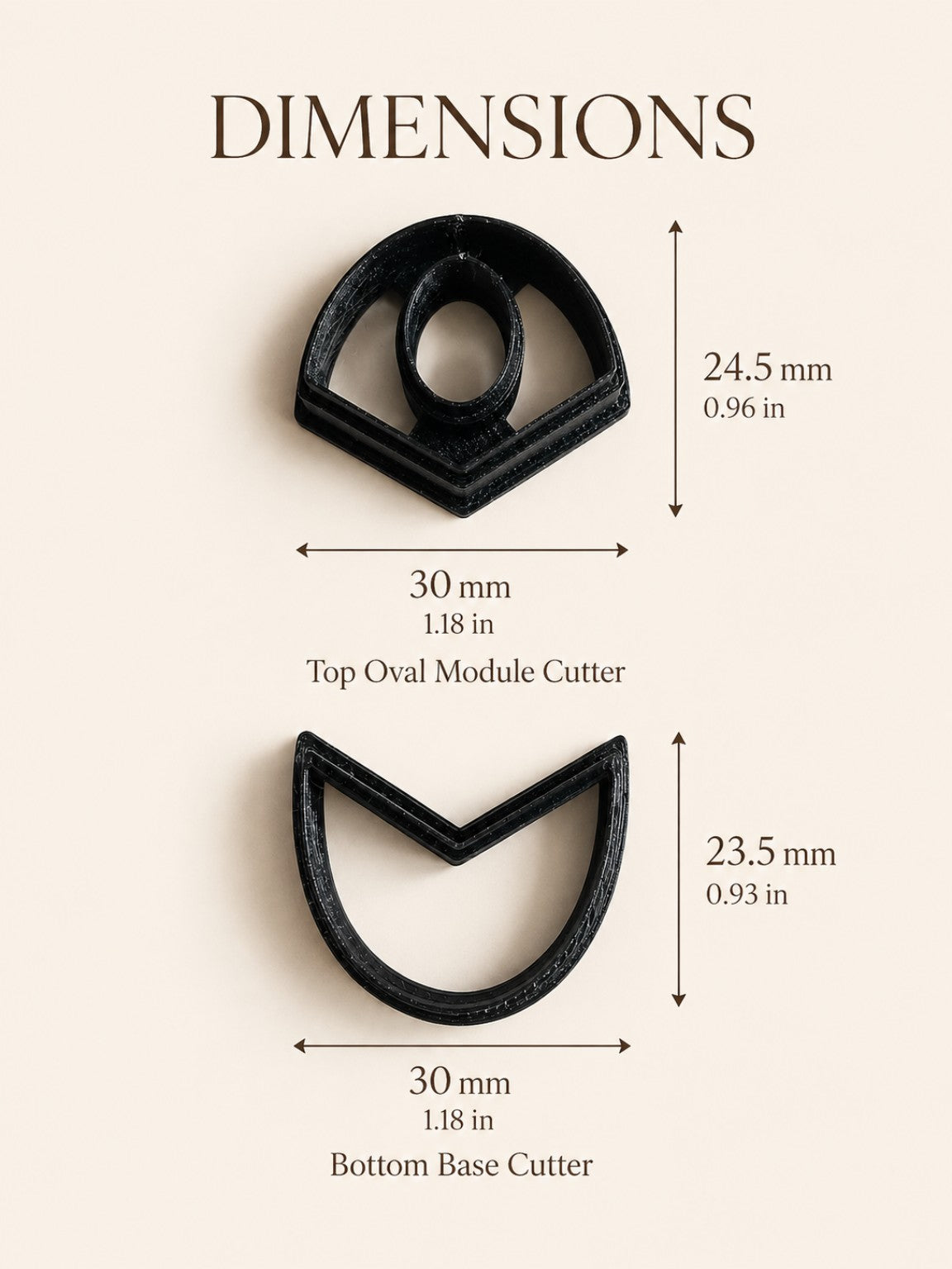 Modular Oval Polymer Clay Cutter Set