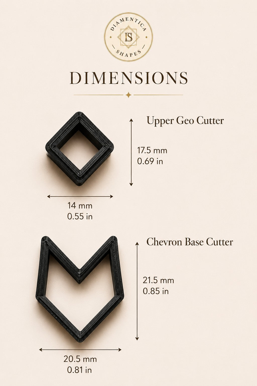Modular Chevron Polymer Clay Cutter Set