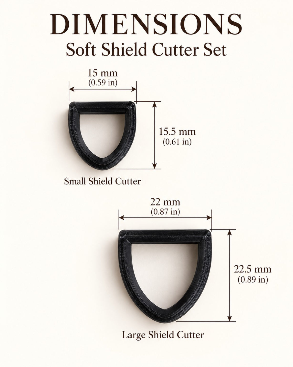 Soft Shield Polymer Clay Cutter Set