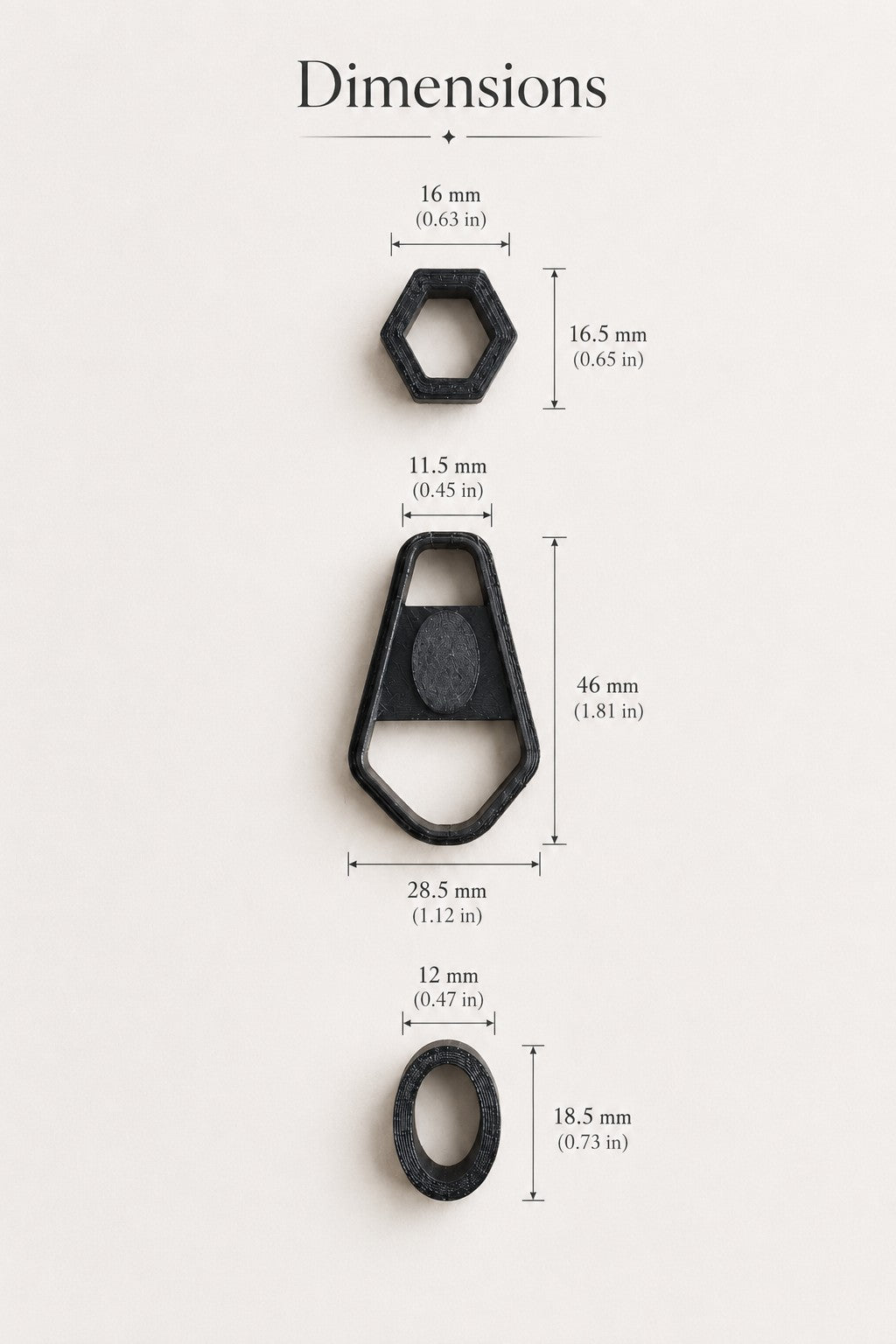 Statement Inlay Polymer Clay Cutter Set
