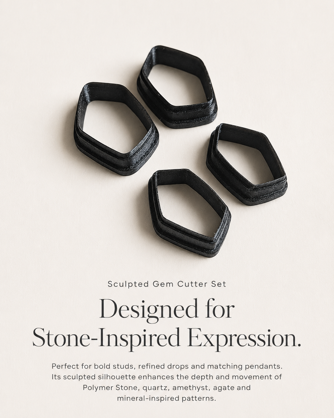 Sculpted Gem Polymer Clay Cutter Set