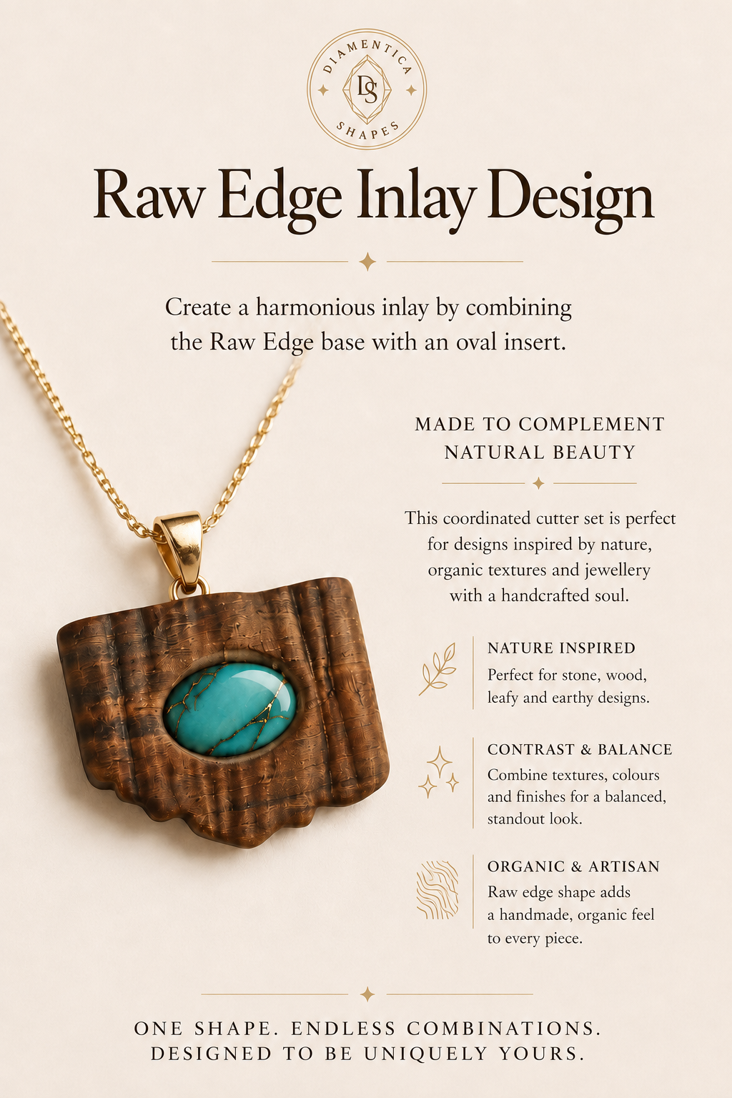 Raw Edge Oval Inlay Polymer Clay Cutter Set
