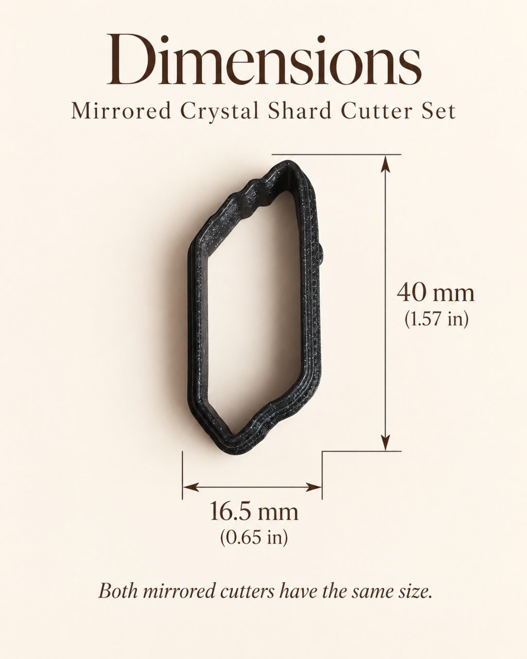 Mirrored Crystal Shard Polymer Clay Cutter Set