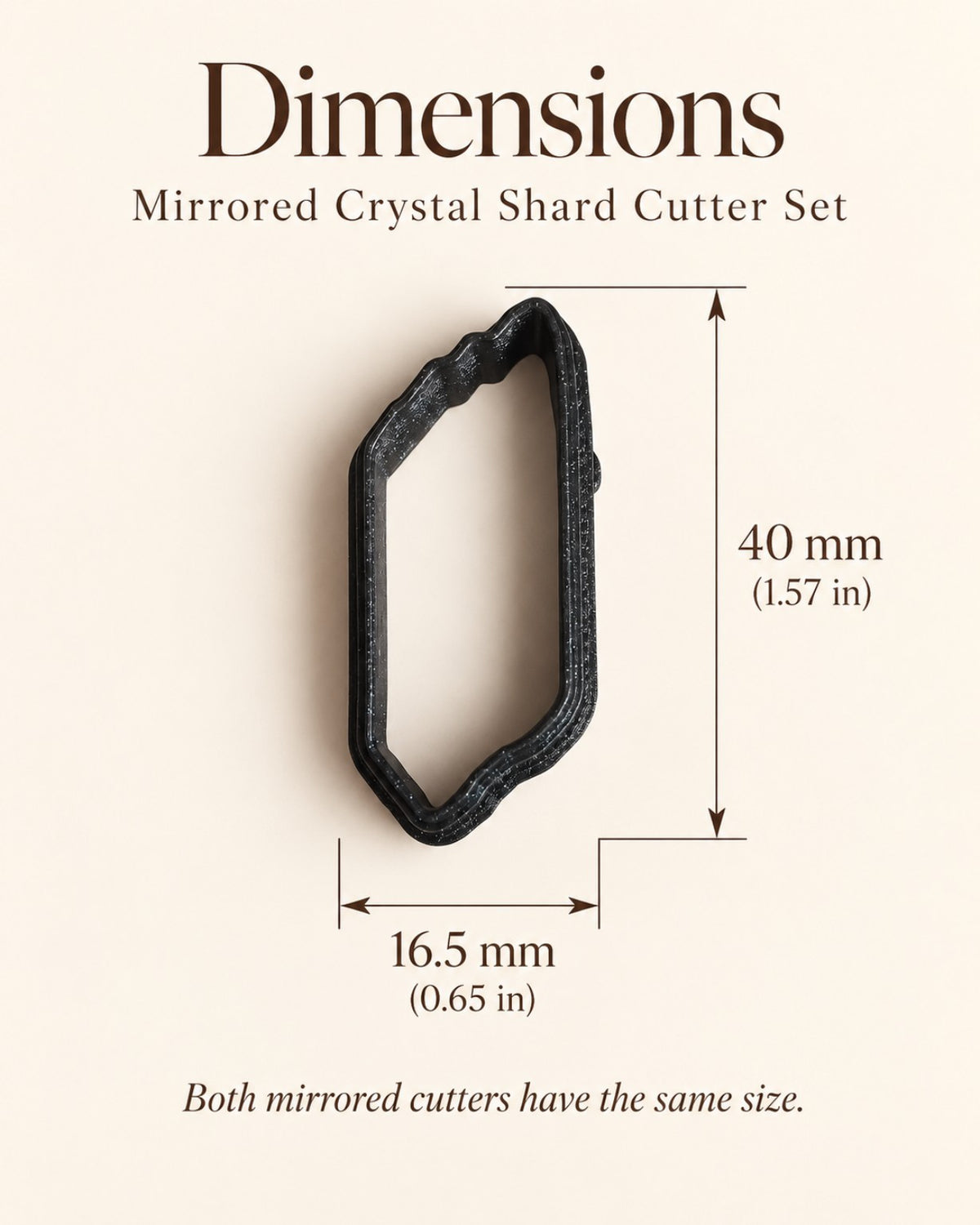 Mirrored Crystal Shard Polymer Clay Cutter Set