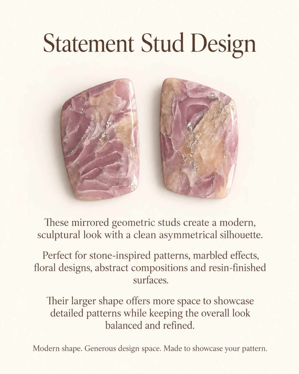 Mirrored Statement Stud Polymer Clay Cutter Set