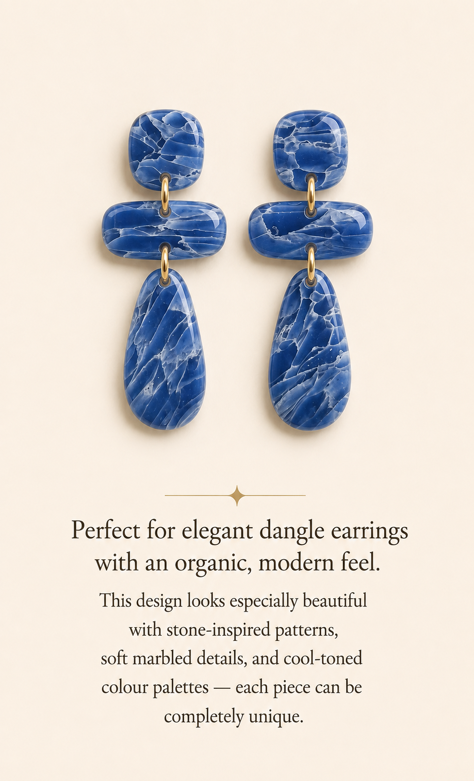 Mirrored Organic Polymer Clay Cutter Set