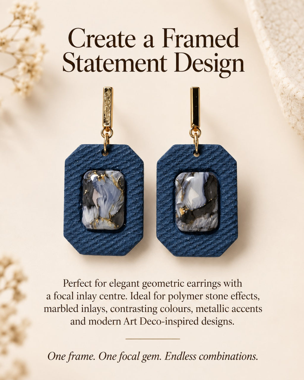 Framed Gem Polymer Clay Cutter Set