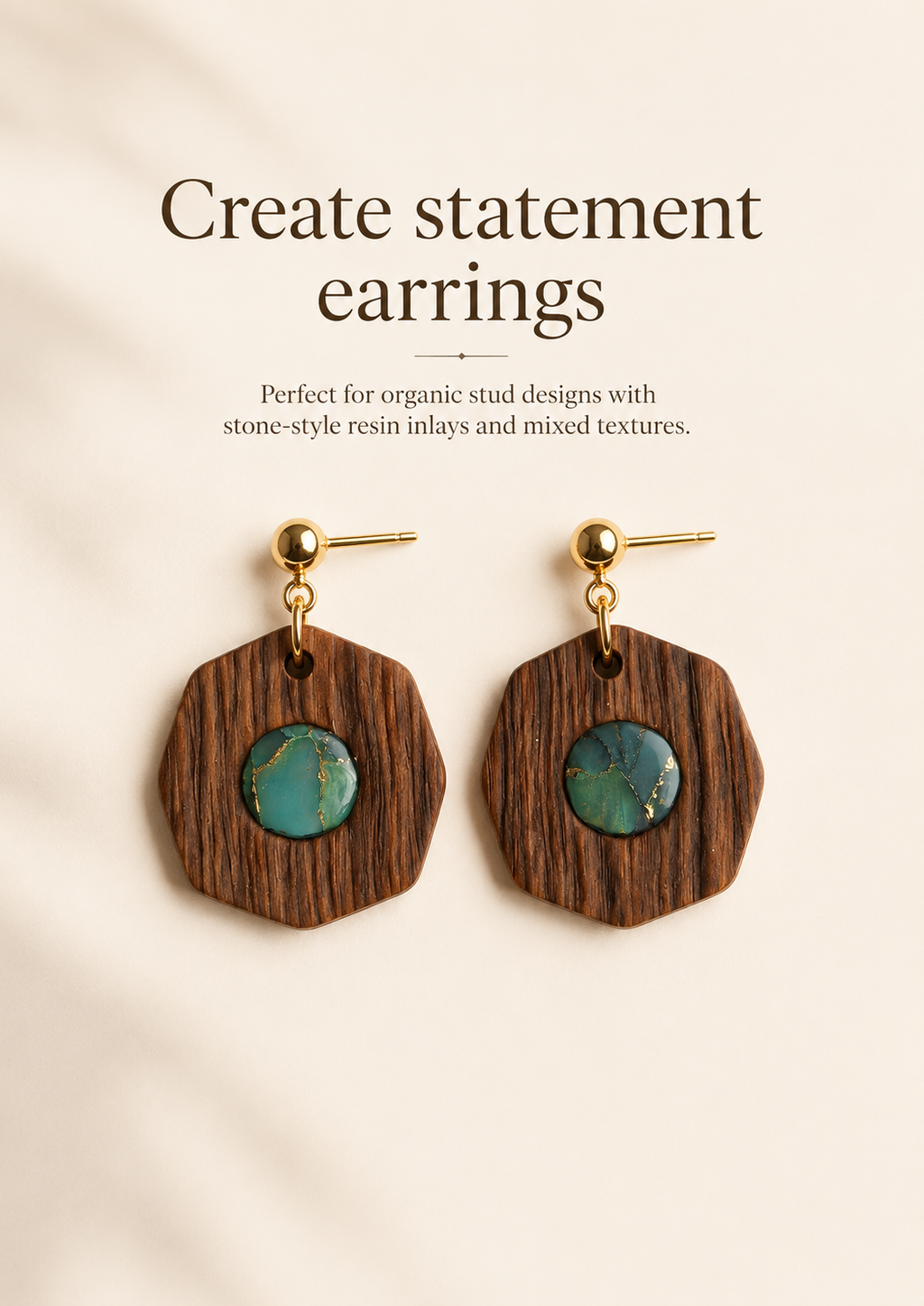 Organic Facet Inlay Polymer Clay Cutter