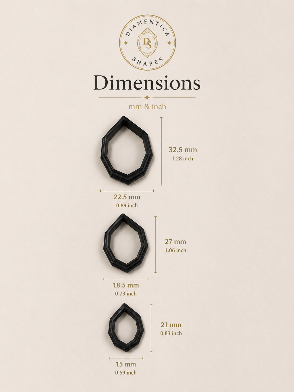 Gem Facet Polymer Clay Cutter Set