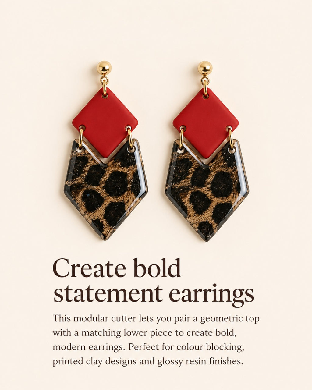 Modular Chevron Polymer Clay Cutter Set