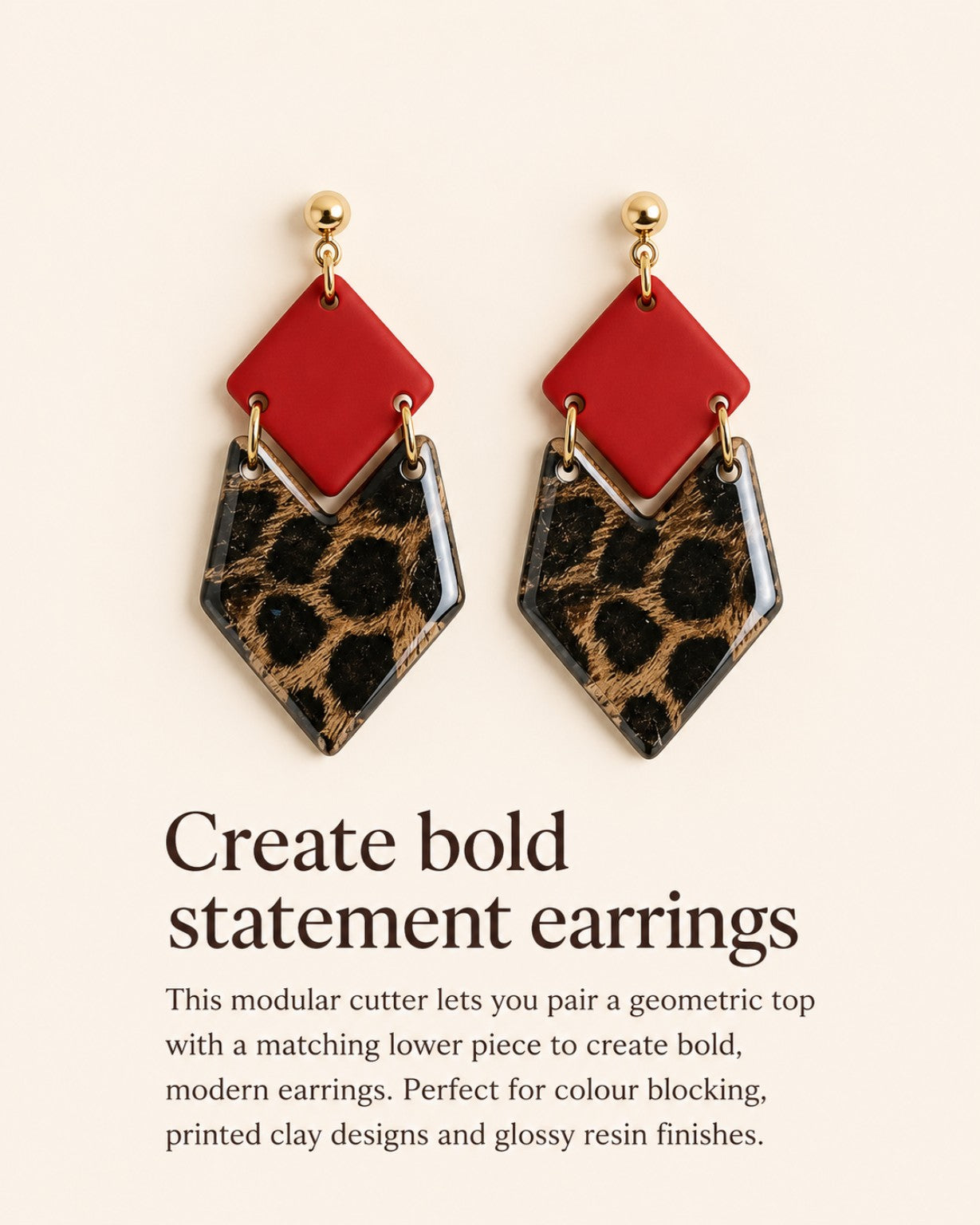Modular Chevron Polymer Clay Cutter Set