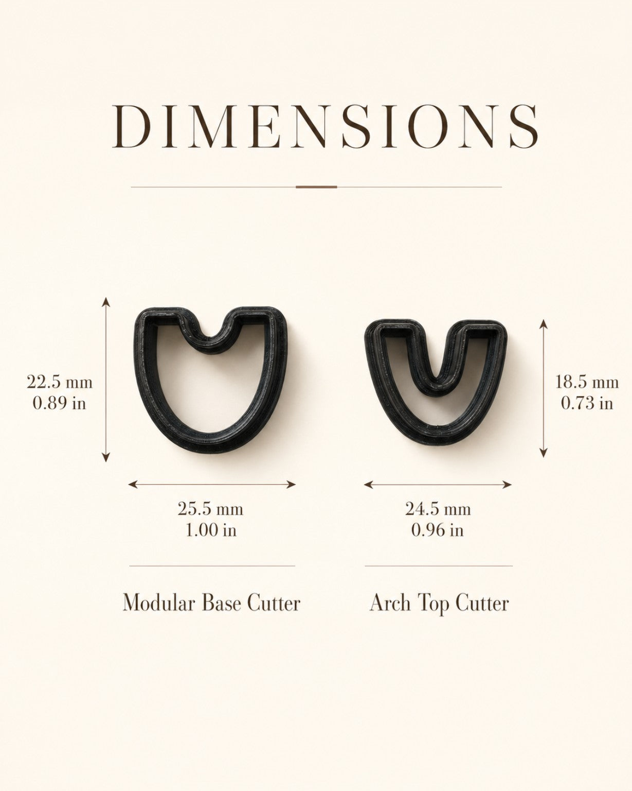 Modular Arch Duo Polymer Clay Cutter  Set