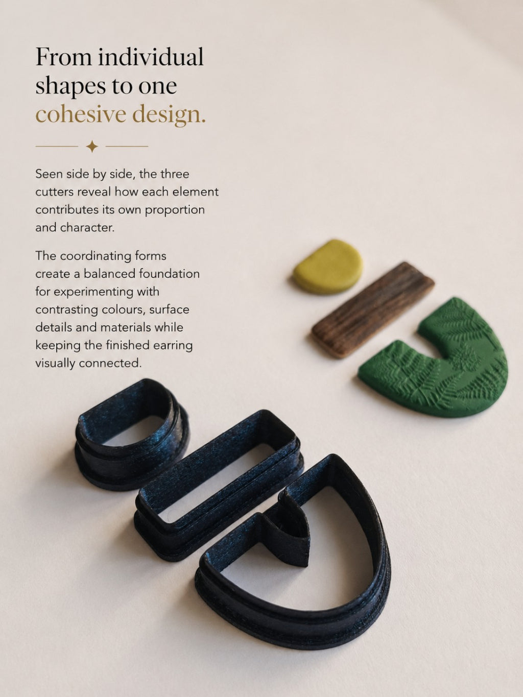 Modular Arc Trio Polymer Clay Cutter Set