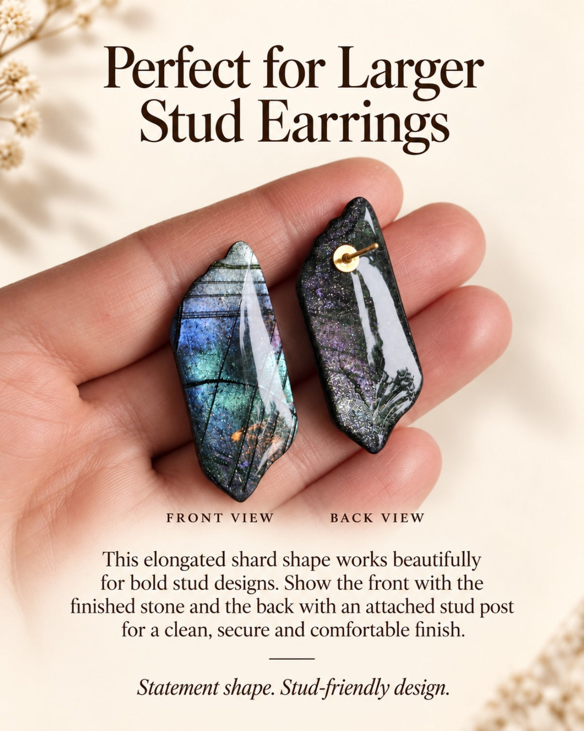 Mirrored Crystal Shard Polymer Clay Cutter Set