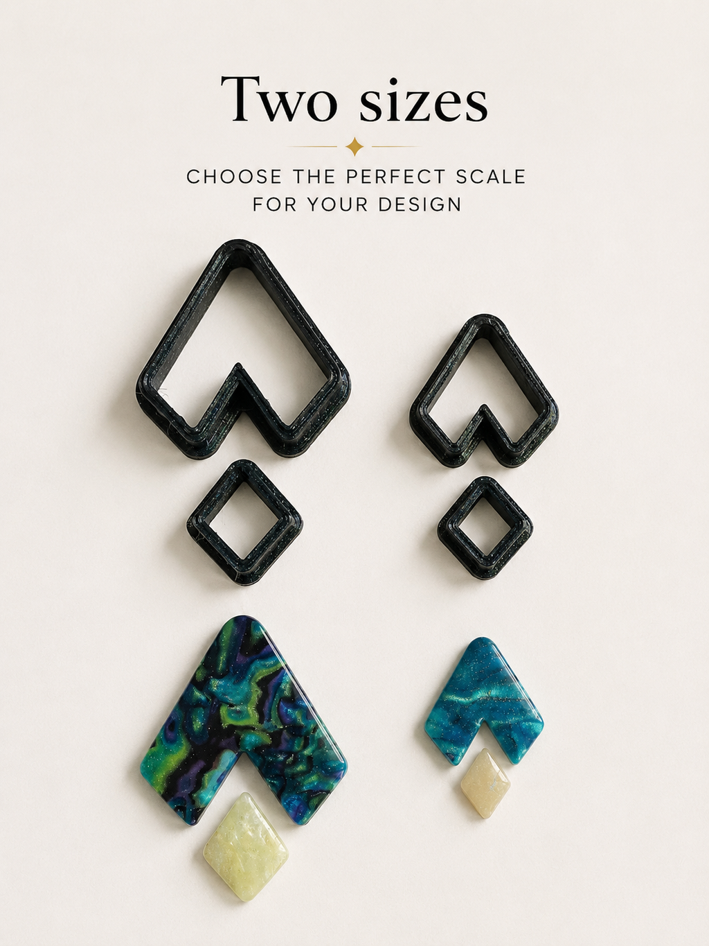 Diamentica Shapes – Geometric Polymer Clay Composition Cutter Set