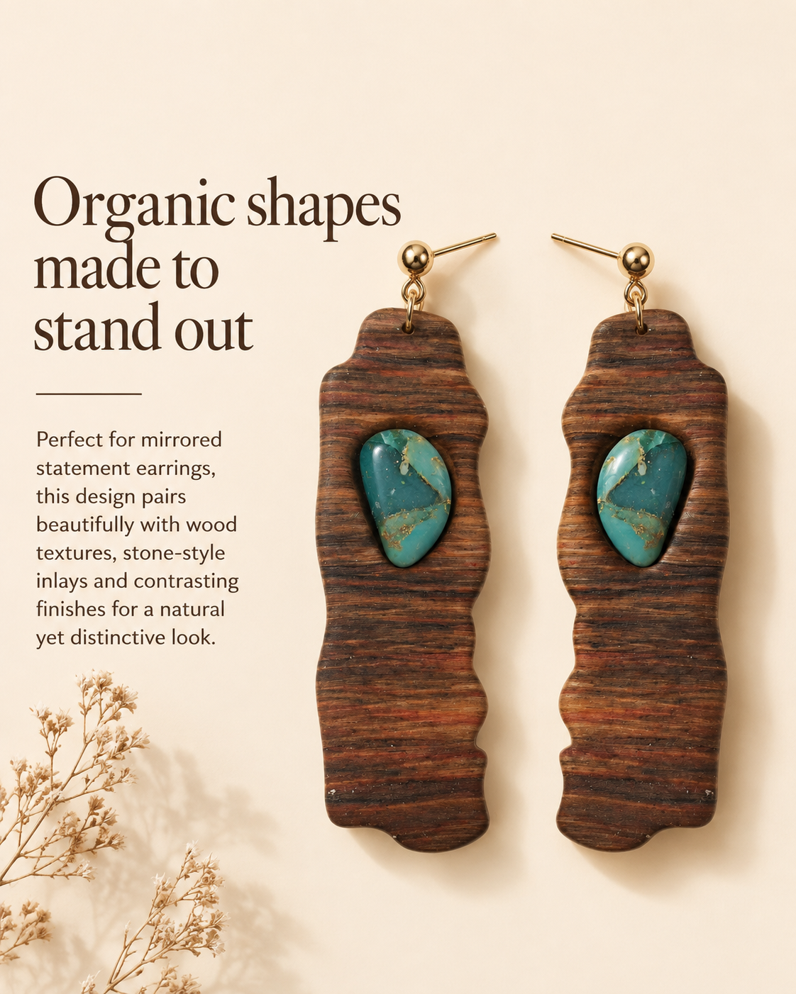 Mirrored Organic Drop Inlay Polymer Clay Cutter Set